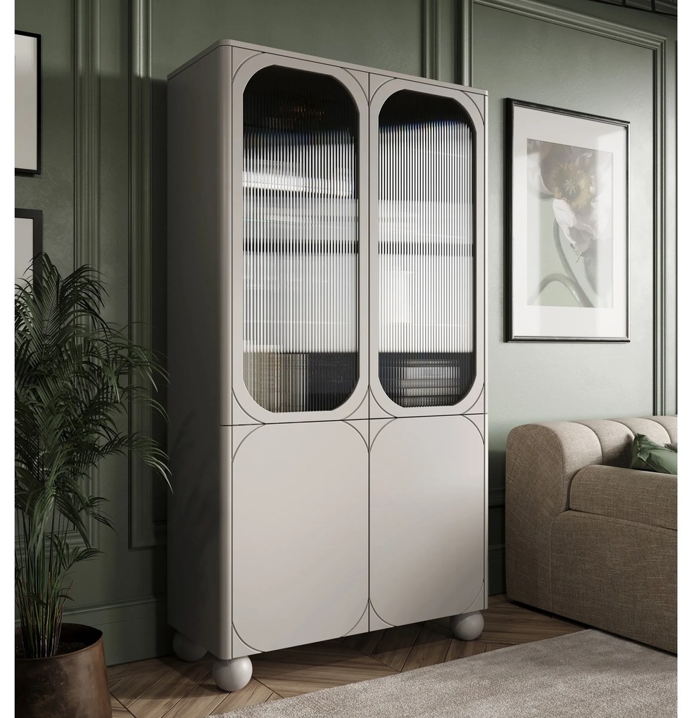 Sonatia II kétajtós vitrin 100 cm - kasmír