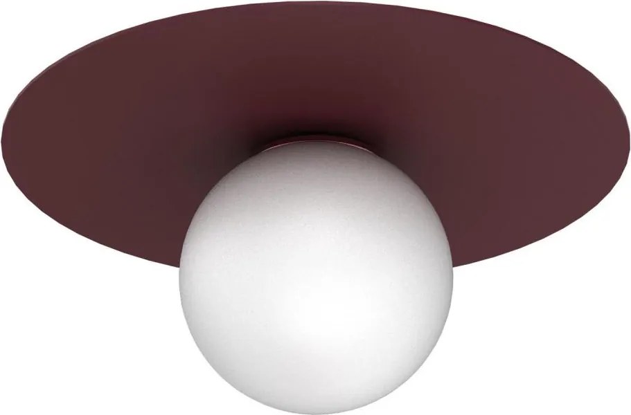 Mennyezeti lámpa FLAT 1xE27/15W/230V átm. 35 cm bordó
