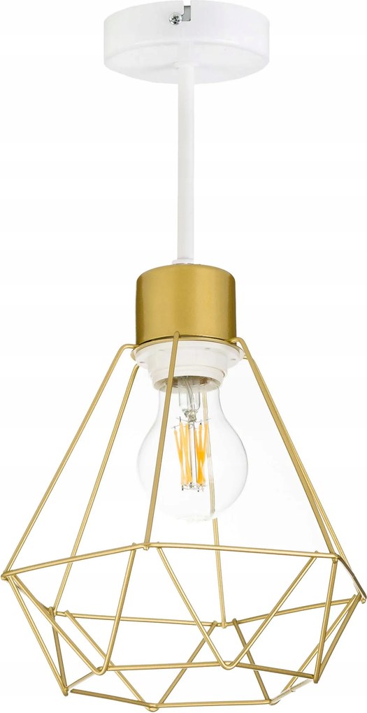 Függő lámpa fix mennyezeti csillár huzal arany