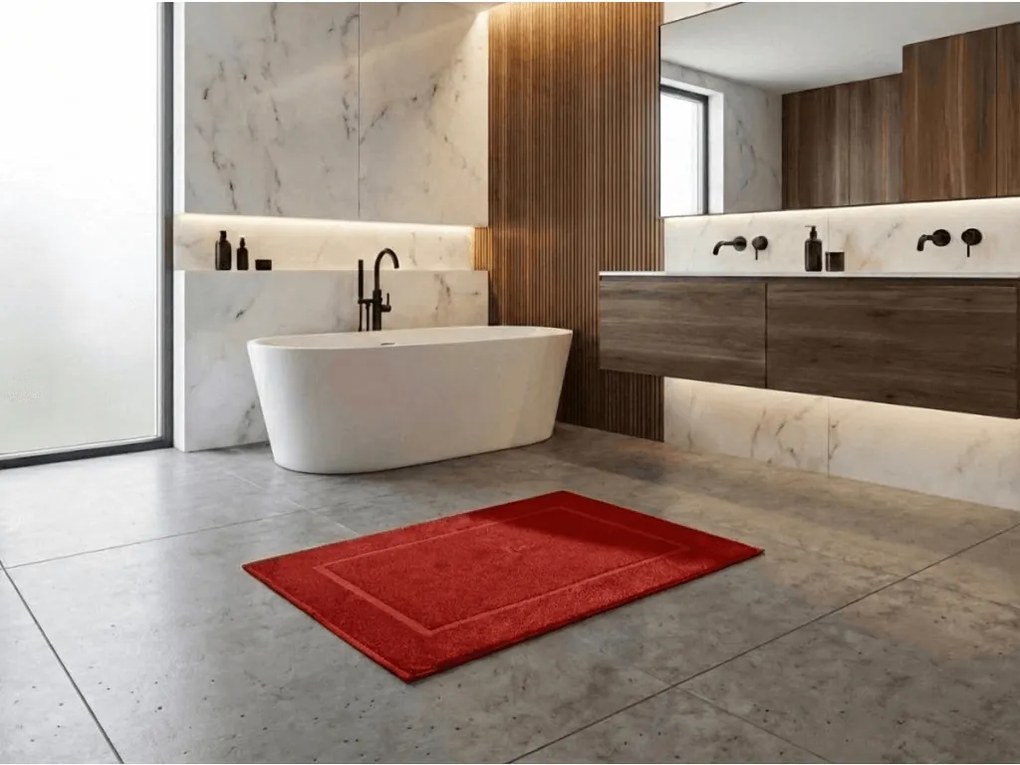 Hotel piros fürdőszobaszőnyeg 750g/m2