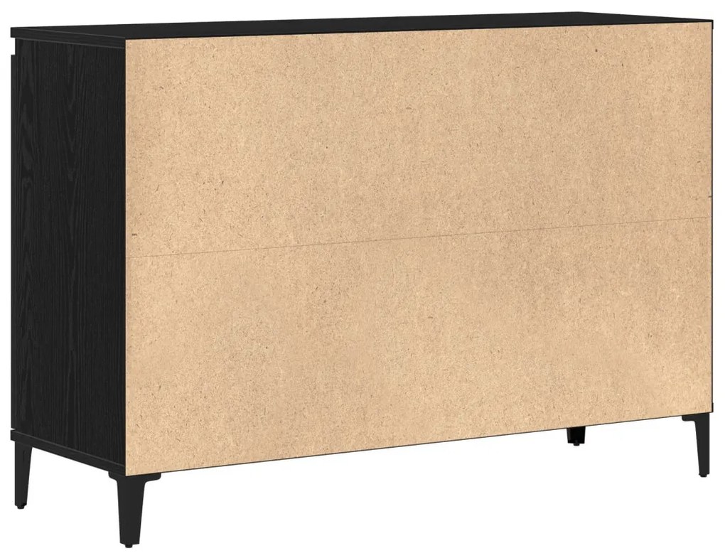 Fekete Tölgy Oldalszekrény 104x35x70 cm Műszaki Fa