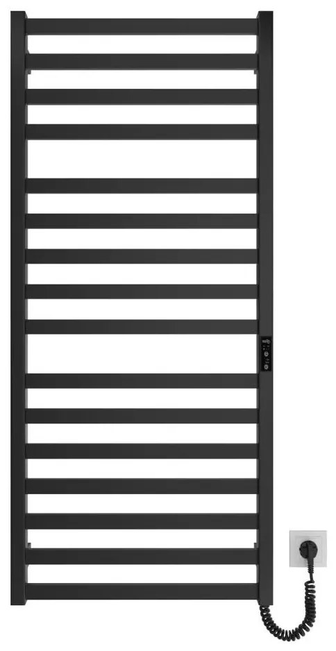 Létras fűtött törölközőtartó HF OXFORD 255W/230V 117x53 cm fekete
