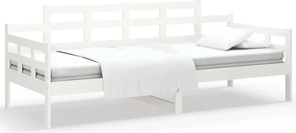 vidaXL fehér tömör fenyőfa kanapéágy 80x200 cm