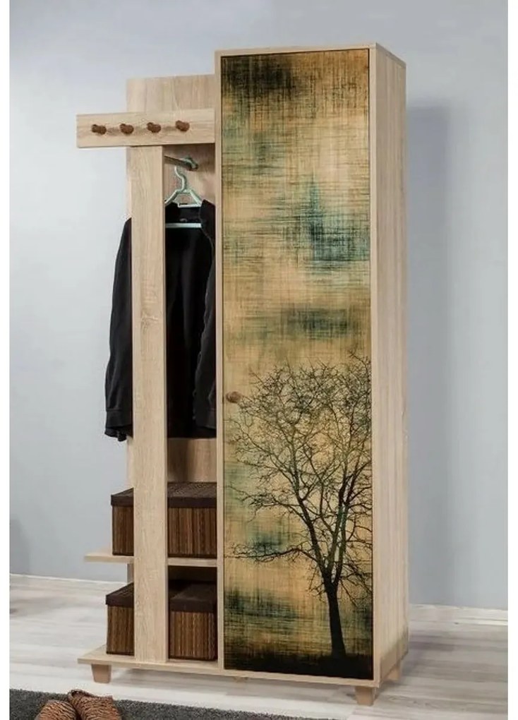 Garmanto Tree Sonoma Oak akasztó szekrénnyel