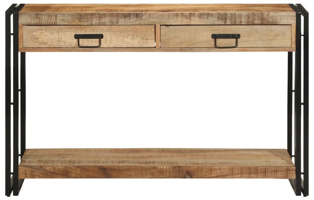 Konzolasztal 120x33x75 cm Tömör rusztikus mangófából
