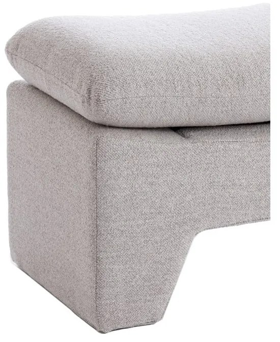 Világosszürke puff Dasha – Light &amp; Living