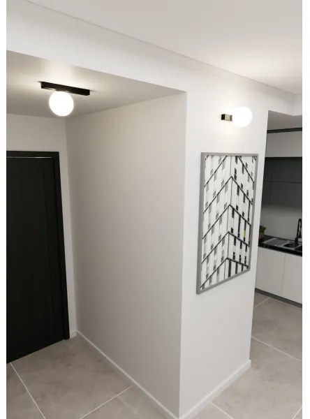 Mennyezeti lámpa FIT 1xE14/10W/230V fekete/fehér