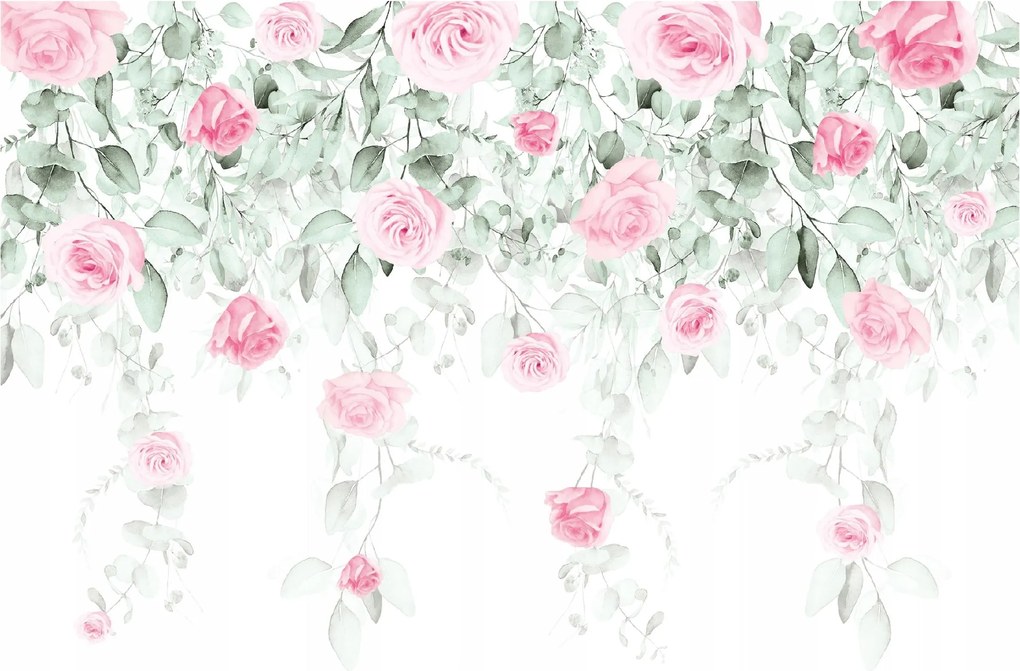 Fotótapéta Virágok Rózsák 3D Levelek Hálószoba 416x290