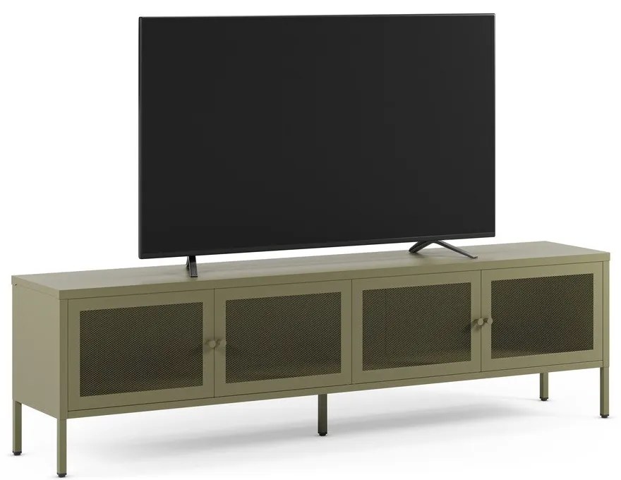 Zöld fém TV-állvány 160x50x35 cm Fayna – Marckeric