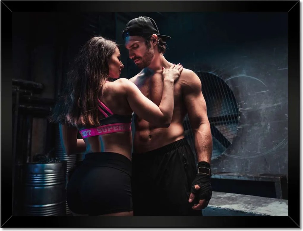 Poszterek keretben 40x30 Szerelem az edzőteremből Erő