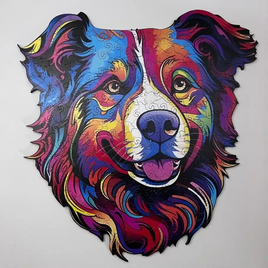 Vidám kutyus fa puzzle