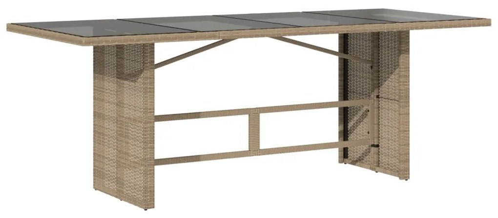 7 részes barna polyrattan kerti bisztrógarnitúra párnákkal