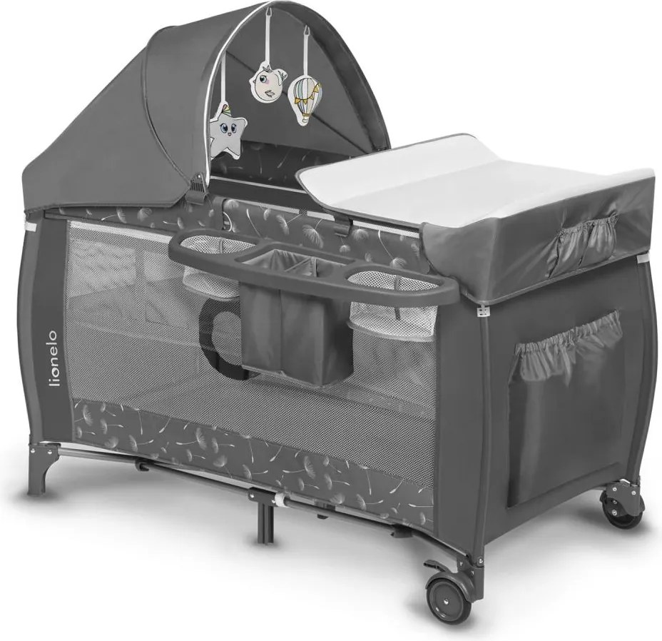 Lionelo - SVEN PLUS szürke utazóágy