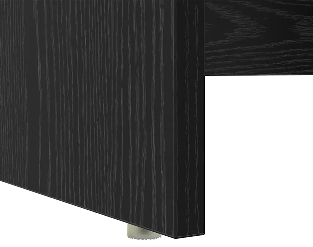 Íróasztal tárolóval Fekete tölgy 120.5 x 44 x 88.5 cm Faanyag