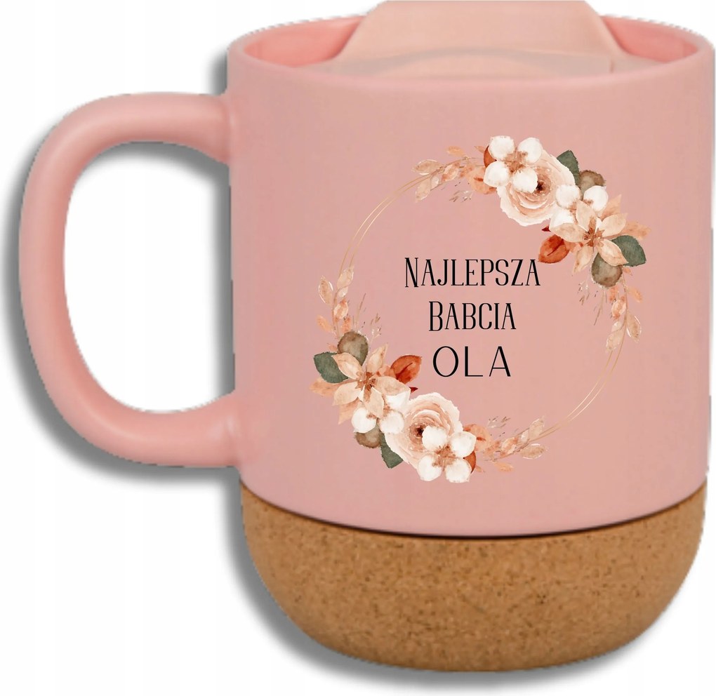 Rózsaszín Bögre Parafa Vicces Ajándék Nagymama Napja Legjobb Nagymama Név