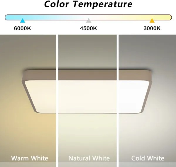 Brilagi - LED mennyezeti lámpatest POOL SQUARE LED/48W/230V 3000/4000/6000K 50x50 cm bézs