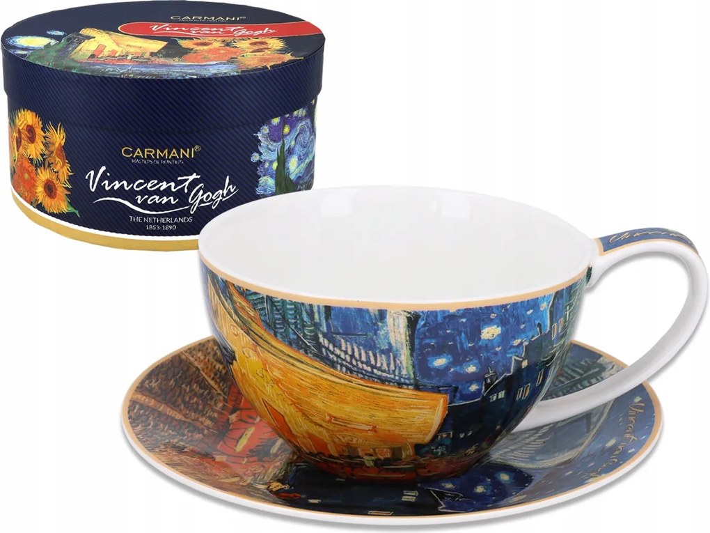 Csésze csészealjjal V. van Gogh, Kávézó terasz éjszaka (carmani)