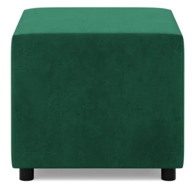 Zeus puff, bársony, 50x50, zöld