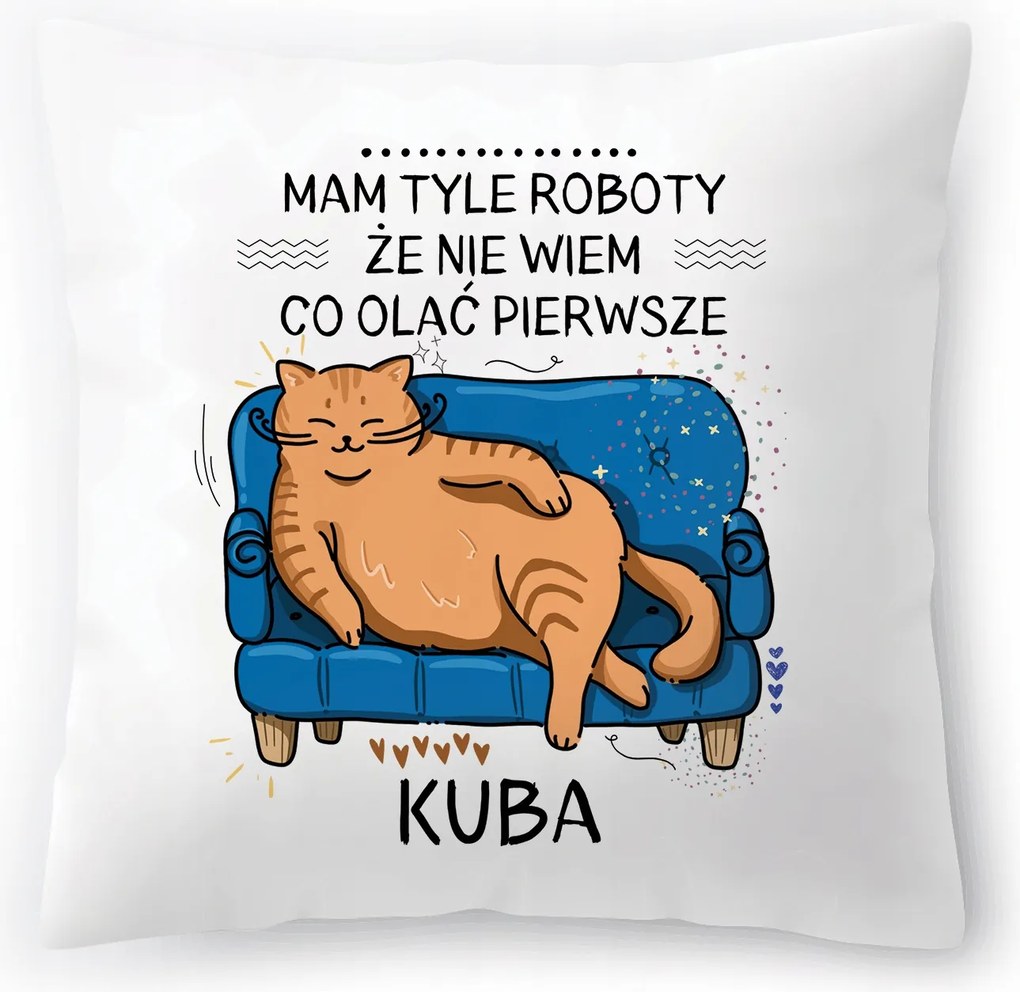 Kuba párna Születésnapra Ajándék Fotóval Fehér 40x40 cm