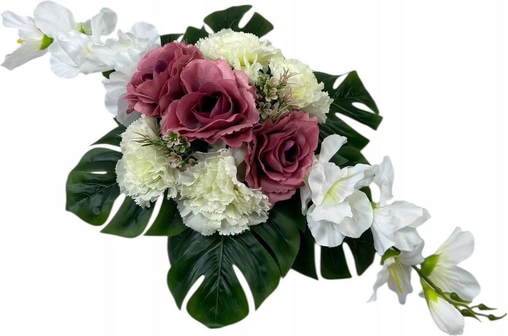 Kötés Nád Kompozíció Sír Temető Mesterséges Virágok