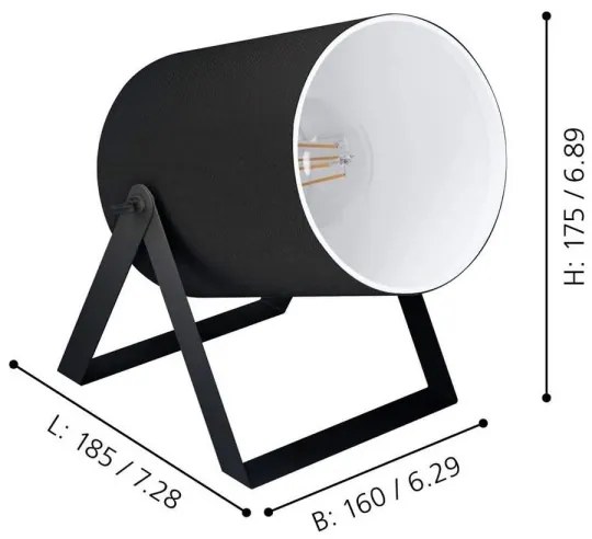 Eglo 99103 - Asztali lámpa VILLABATE 1xE27/25W/230V