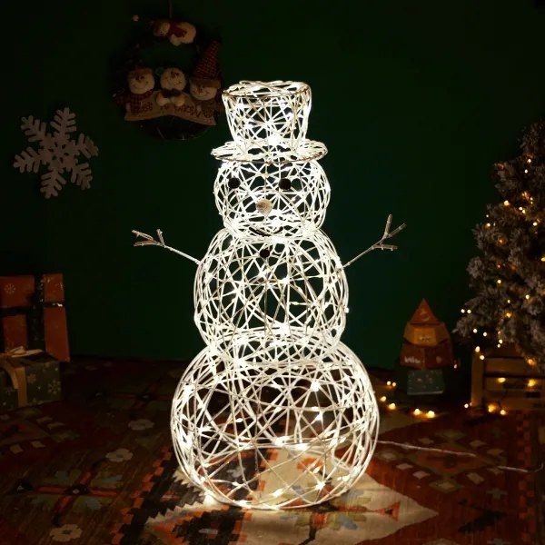 Aigostar - LED kültéri karácsonyi dekoráció 3,6W/31/230V 2700K 120cm IP44 hóember