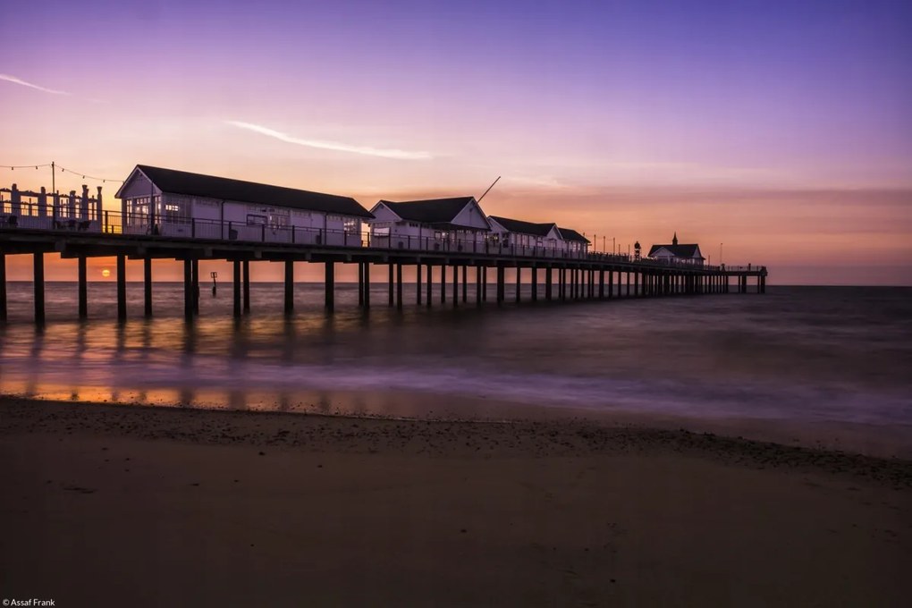 Poszter 30x20cm Móló napfelkeltekor, Assaf Frank