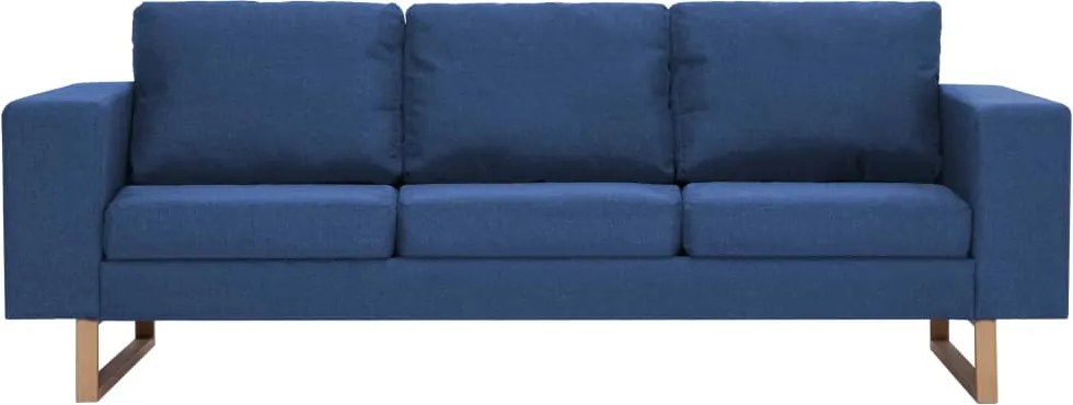 vidaXL 3-személyes kék szövetkanapé