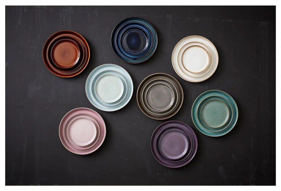 Fekete-kék kőedény desszertes tányér ø 21 cm Gastro Dark Blue/Black – Bitz