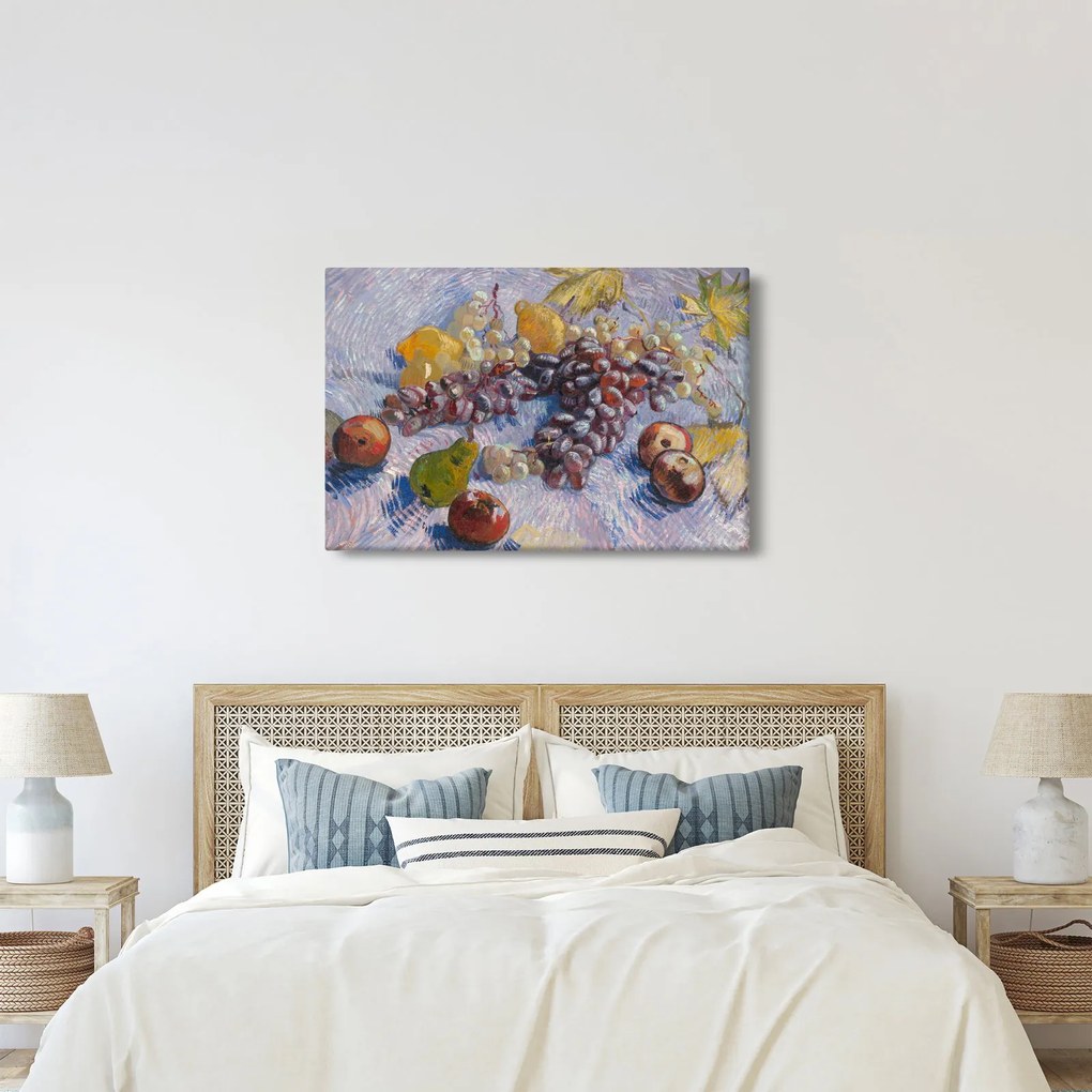 Kép - Vincent van Gogh, Grapes, Lemons, Pears, and Apples, reprodukciók (90x60 cm)