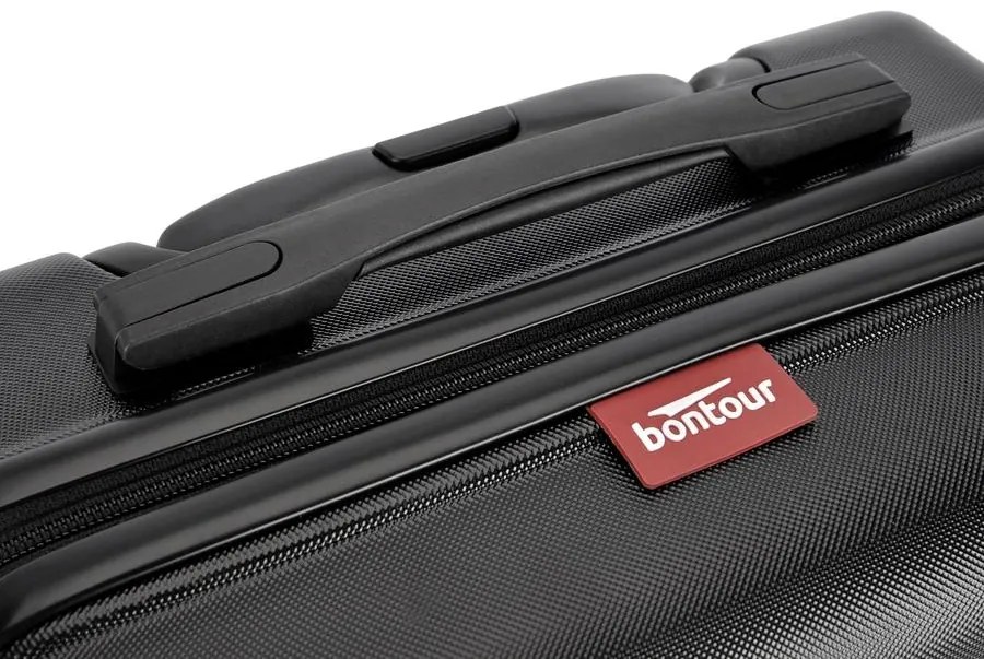 BONTOUR “SPINNER” Nagy Duplakerekes Gurulós bőrönd, 76x50,5x29,5 cm, Fekete