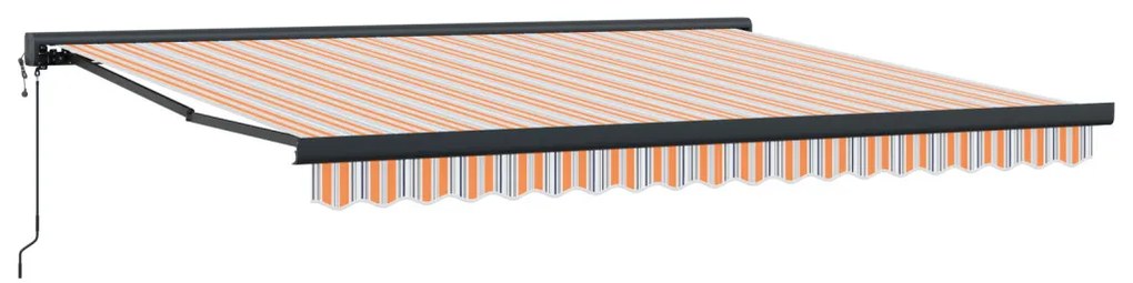 Automatikus Behúzható Napellenző Többszínű Csíkos 400x300 cm