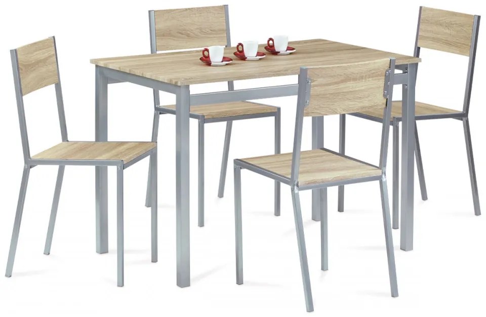 Set de sufragerie cu scaune pentru 4 persoane, Set de sufragerie în culoarea Sonoma Harvey