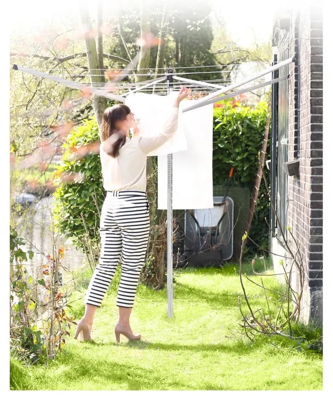 Ezüstszínű kerti ruhaszárító 40 m Topspinner – Brabantia