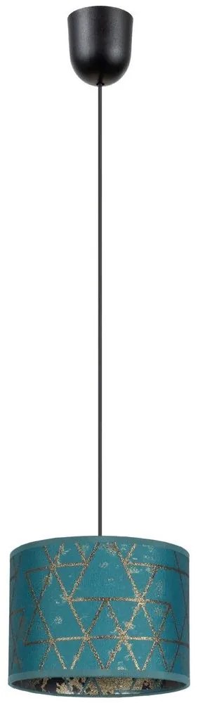 Csillár zsinóron REZO 1xE27/60W/230V türkiz