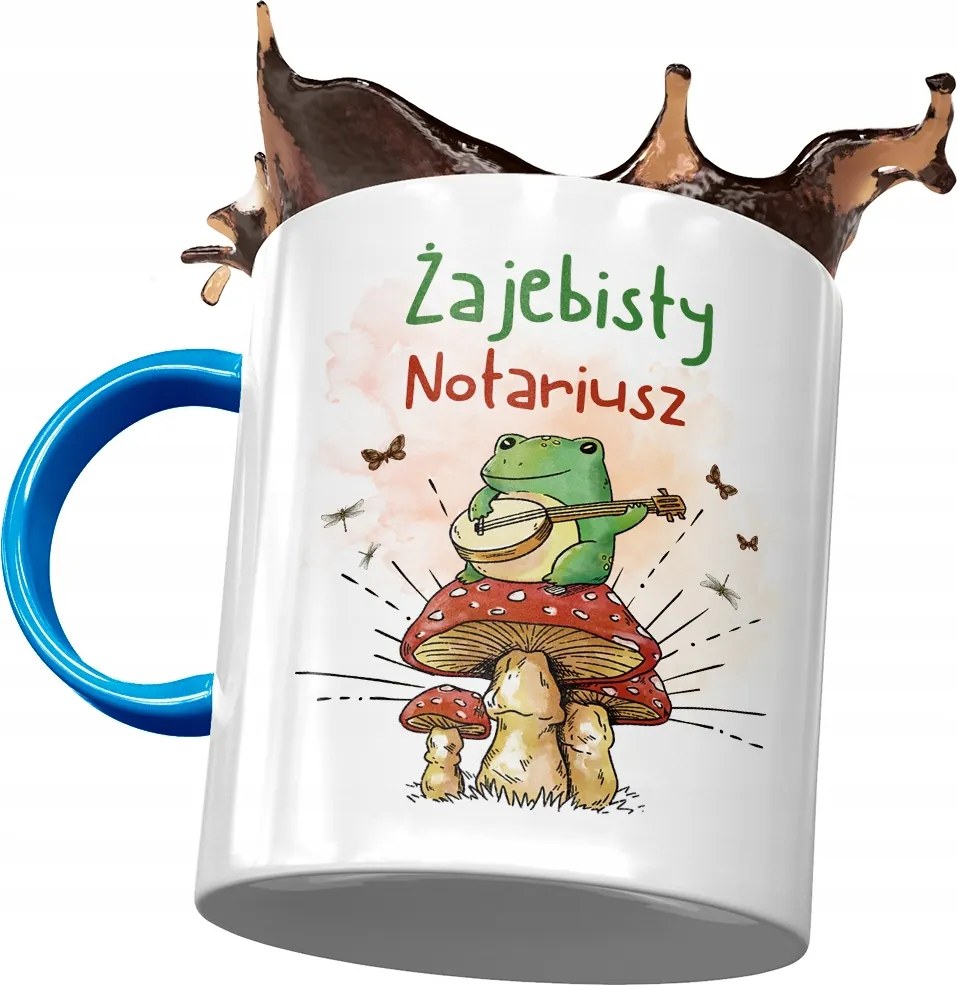 Kék Bögre Közjegyzőnek Békás Közjegyző fényképes nyomtatással