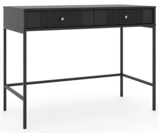 ISEO IS07 fésülködőasztal 2 fiók, Fekete/Fekete/Arany