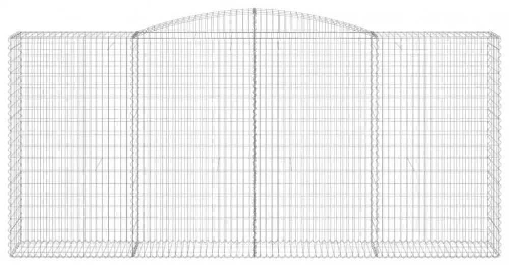 4 db íves horganyzott vas gabion kosár 400x50x180/200 cm