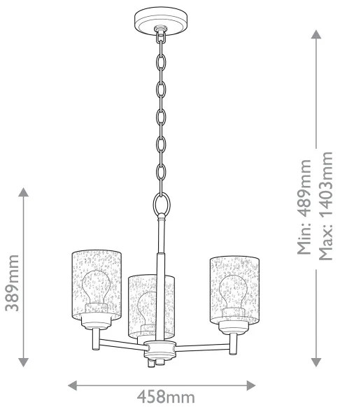 Kichler KL-WINSLOW3-NBR - Csillár láncon WINSLOW 3xE27/60W/230V réz