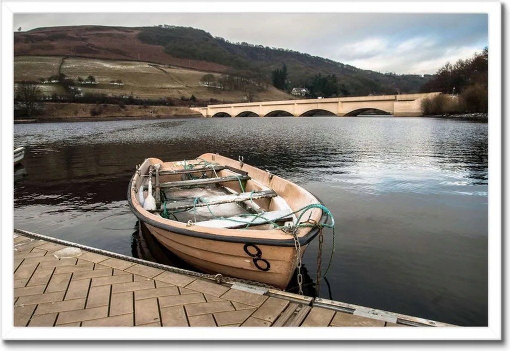 Poszterek keretben 60x40 Horgászcsónak