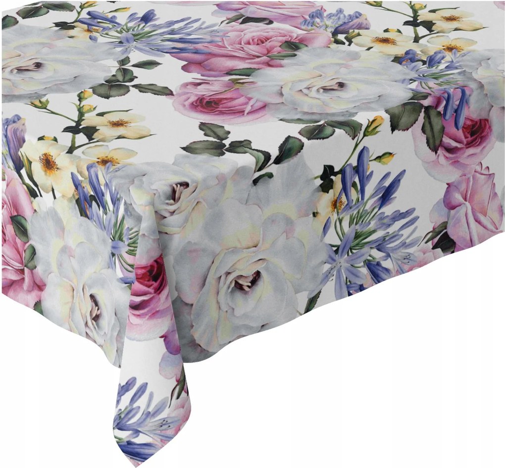 Abrosz Foltálló 140x180 Asztalra Sima Matt Vastag Virágok Bazsarózsa 010