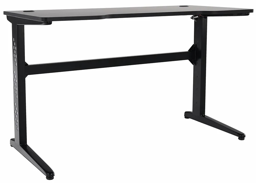 Számítógépes asztal/játékasztal LED megvilágítással, fekete, OLIVED