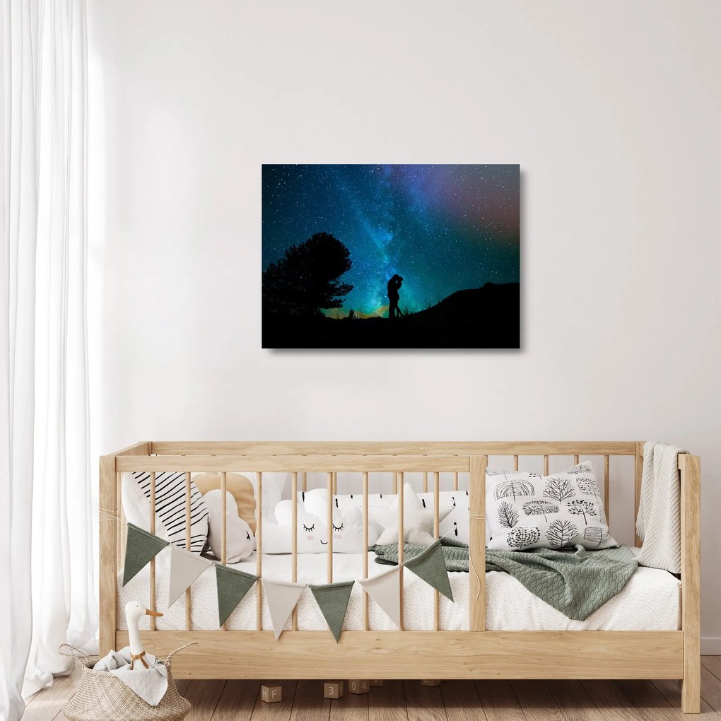 Kép - Találkozás a csillagok alatt (üvegen) (70x50 cm)