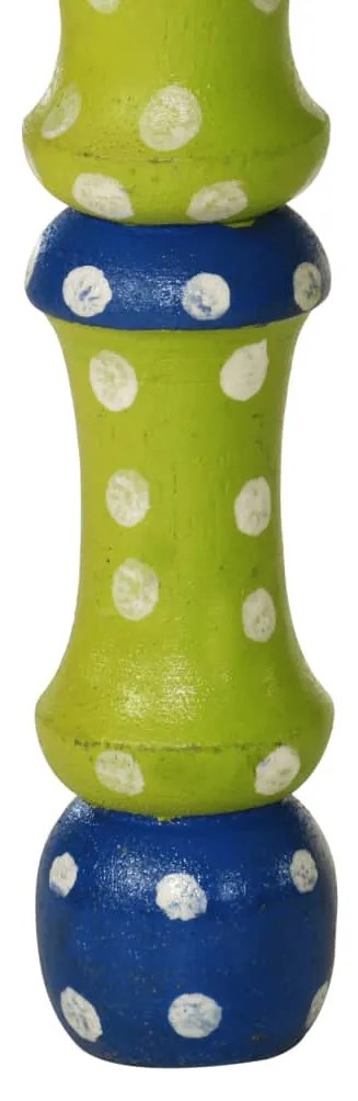 kézzel festett zöld tömör mangófa dohányzóasztal