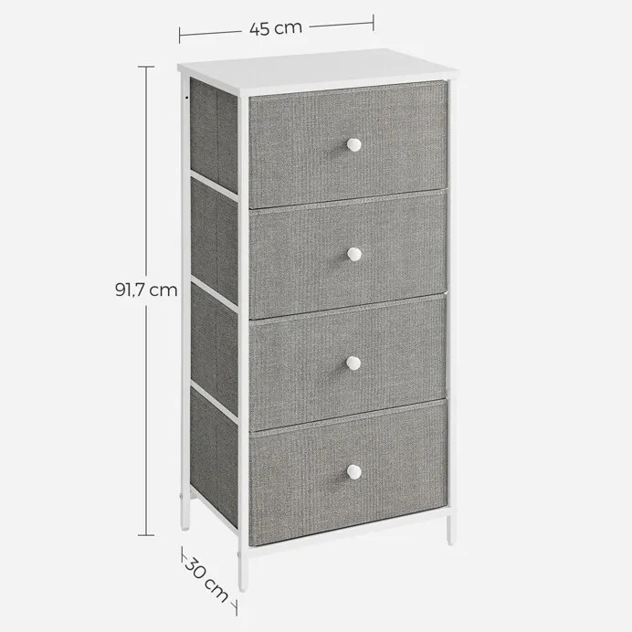Szürke komód 45×30×92 cm AUK-E1031-GREY