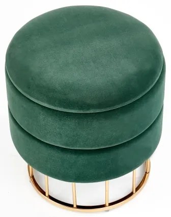 Taburet MINTY átm. 37 cm zöld/arany