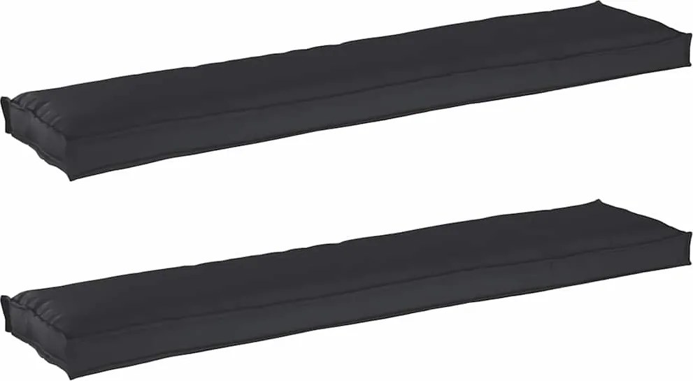 vidaXL Raklap párna készlet 2 pcs Fekete 180 x 40 x 8 cm Oxford Szövet