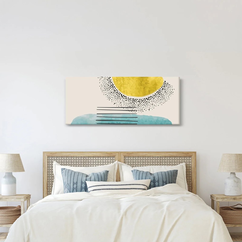 Kép - Absztrakt festmény a strandról N⁰2 (120x50 cm)