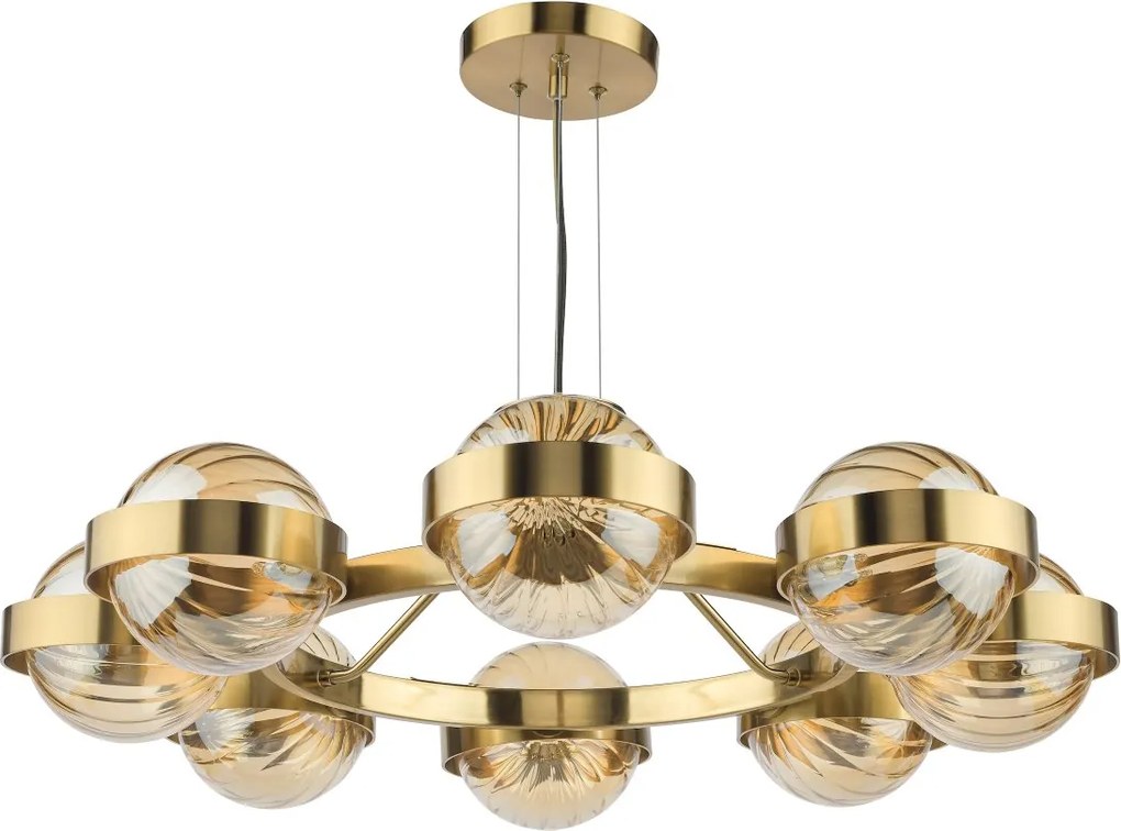 Dar Lighting glamour modern függeszték ophira antik arany borostyán daroph0835