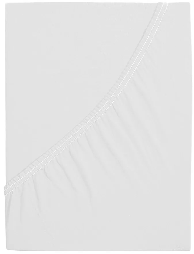 Mako-jersey pamut lepedő LUXORA 90x200 cm fehér
